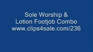 Sole Worship & Lotion Footjob Combo (15 Minutes)