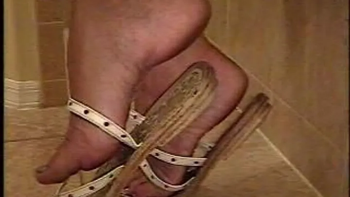 Dangling Sandals With Pretty Green Toenails