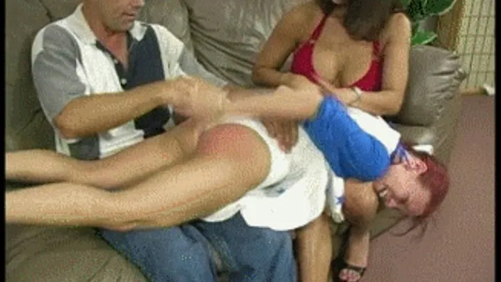 Brat gets a spanking