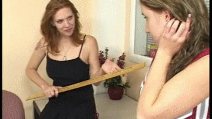 Teacher takes yardstick to hot ass