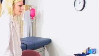 Doctor spanks cute nurse