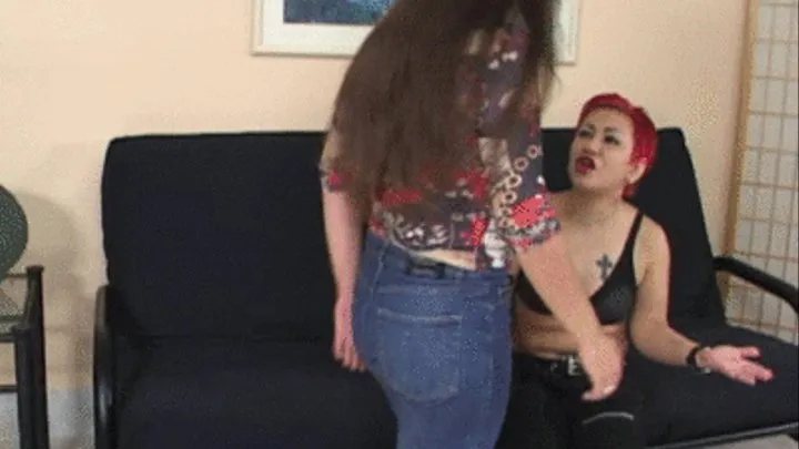 Lesbian spanks her bitch