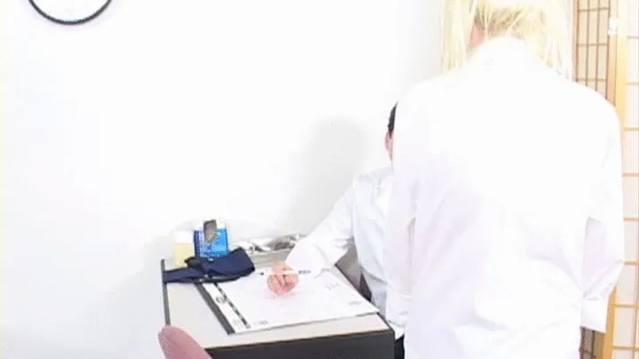 Doc spanks his assistants bare bottom