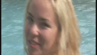 Cute Stacy gets spanked by the pool