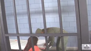 Slyy spanked by crazy asian guard in jail