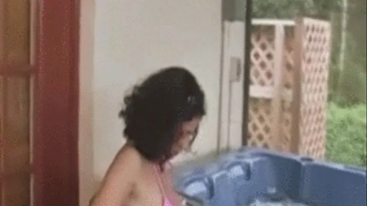 part 1, Big titty girls have fun in the hot tub