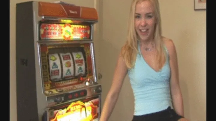 Teen Stacy plays the slot machine naked