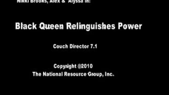 The Black Queen Relinguises Power