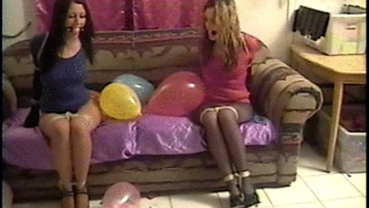 Ashley & Destiny Bondage Balloon pop