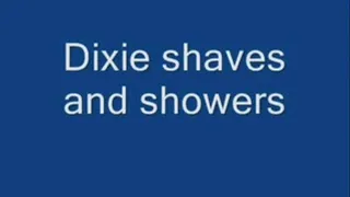 Dixie's shower and pussy shave oart1