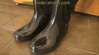 Miss Irina extreme rubber boots trample and bootjob with cumshot (BRUTAL VIDEO)