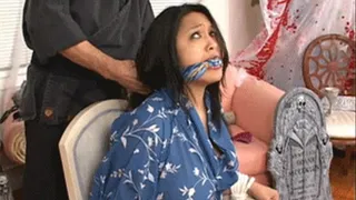 Bound & Fondled Mika Tan in Kimono - Halloween Party Bondage