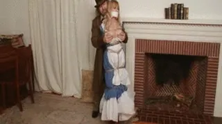 Damsel in the Fireplace - Lorelei in Blue Dress - with music