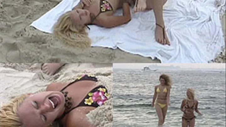 Sommer and Dee's Beach Foot Play