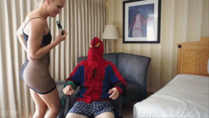 Spiderman Bound and to Cum!