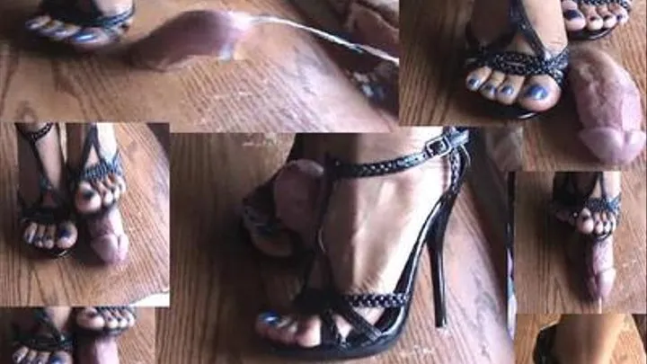 Very brutal highheel stomping shoejob!