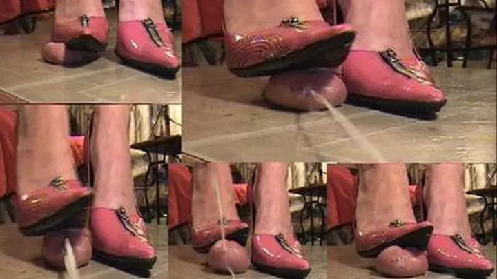 Very Brutal Severe Cock Stomping Shoejob! Under Sexy Pink Pumps