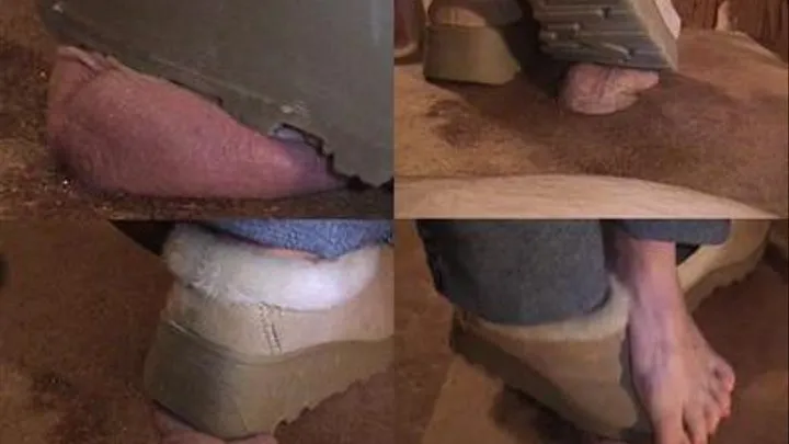 Cock Smashed Under Hot Sweaty Stinky House Shoes