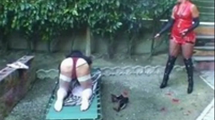 "Tanning" To The Sound Of Her Whip In The Garden II