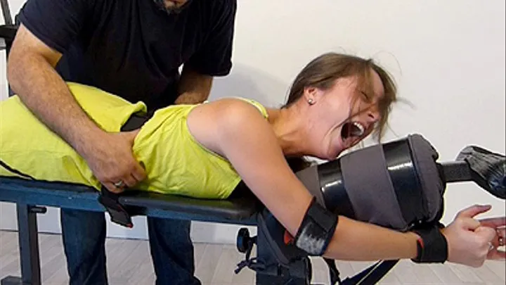 ARIELLE LOSES CONTROL IN OUR NEW DEVICE : UPPERBODY PUNISHMENT