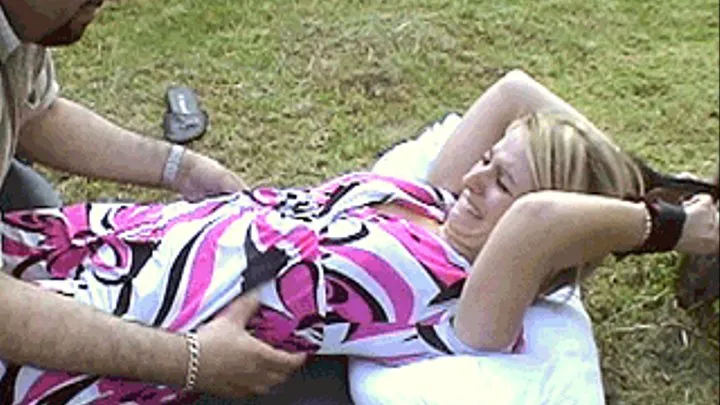 Jessie is Tickled in the Garden 05