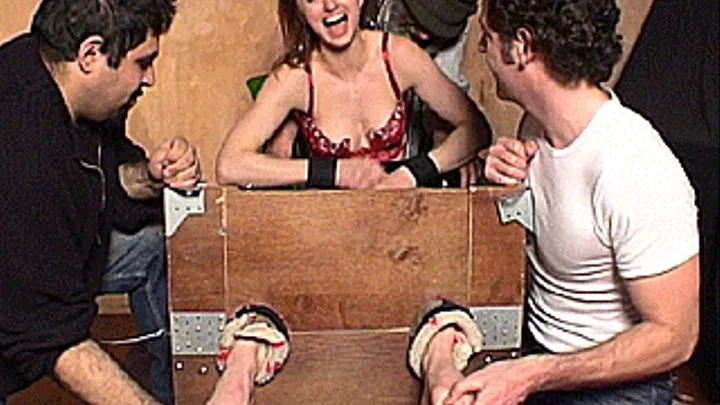 THE MOST TICKLISH FEET ON EARTH : MARJORIE IN THE STOCKS