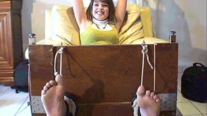 Feet in the Stocks series : The Beautiful Clemence's Ticklish Bare Feet