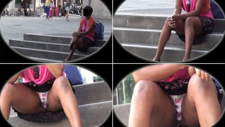 Black Chick - Seated Upskirt