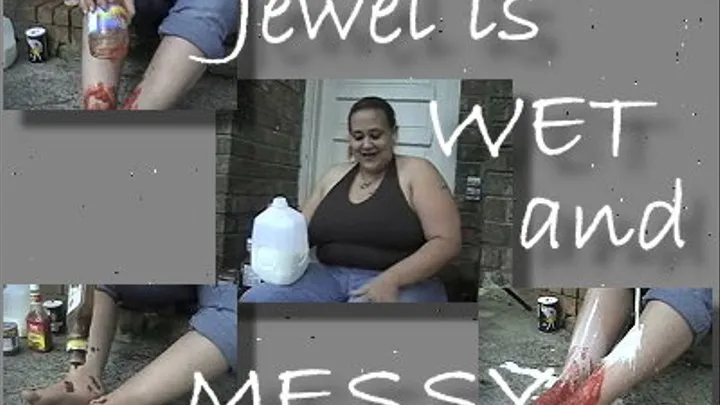 Jewel is Wet and Messy With Food