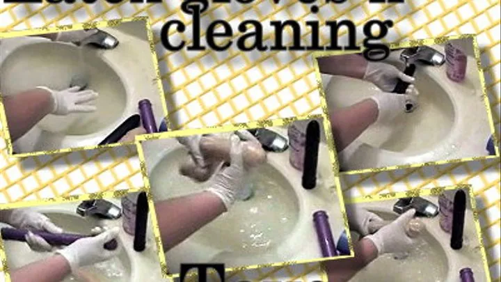 Latex Gloves in water washing Sex Toys