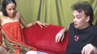 Petite Indian Girl Shows Pussy and Fucks White Dick - low