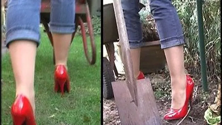 Red Patent Leather Pumps - On The Compost Heap - Part 1