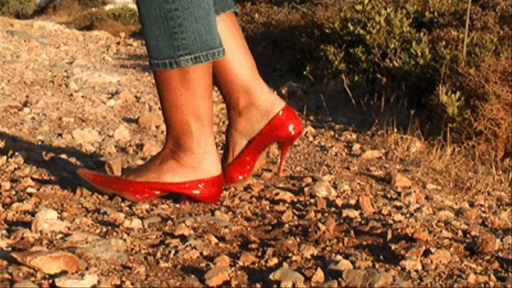 Total - Red Dune Pumps - Stumbling-Blocks