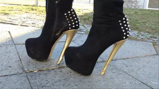 New Heel Bending Golden Heel Booties - Part2