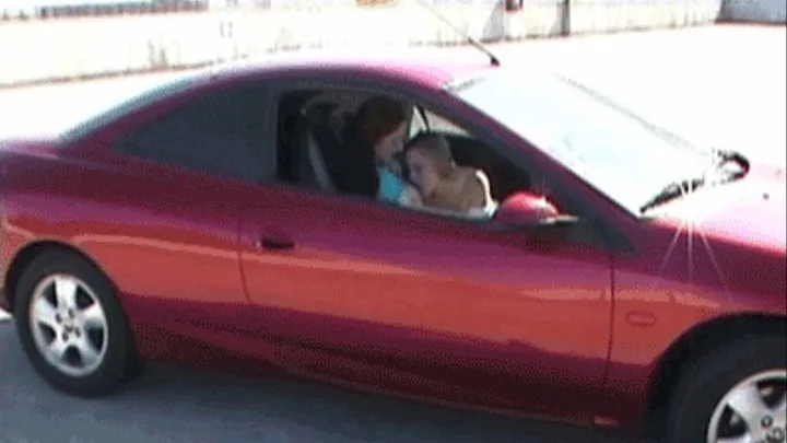 Lesbian Voyeur Car Kissing Makeout