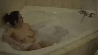 Horny femdom Redhead and plump busty geek brunette gets licked in tub