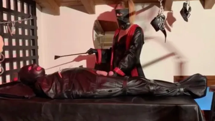 BALLS IN LEATHER SLEEPSACK - Part 6