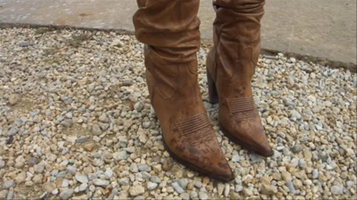 Cowgirl Boots In Rain