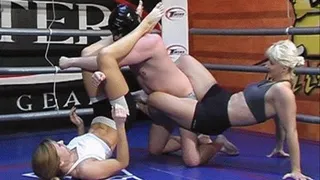 Two on One Wrestling and Faceslapping - Full Scene