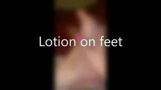 Carley applies Lotion to Sexy feet