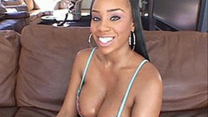 Ebony female flesh with an appetite for a lot of big cocks - part 1