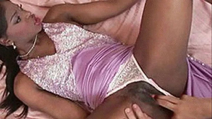 Small boobed Ebony getting DP'd by white men - high