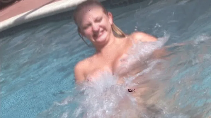 part 1, Zoey tickled naked in the pool