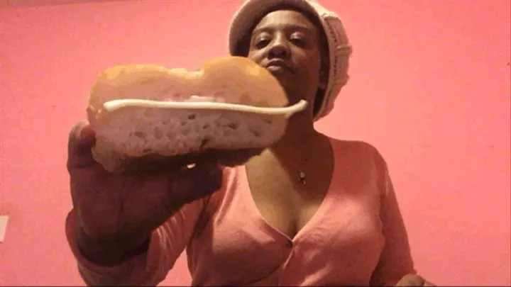Girls eating tasty sandwiches shrinks the waiter