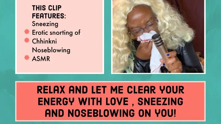ASMR Reiki therapy sneezes on you, blows her nose on you to heal you
