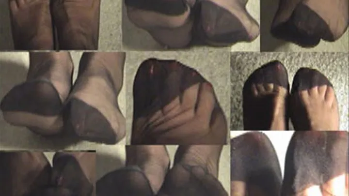 toe-footplay with black nylons