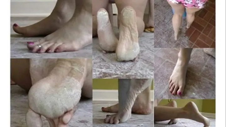 Cleaning the Floor Barefoot