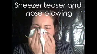 Sneezer teaser and nose blowing