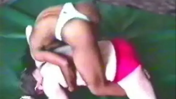 Black woman topless wrestling-Annie-05