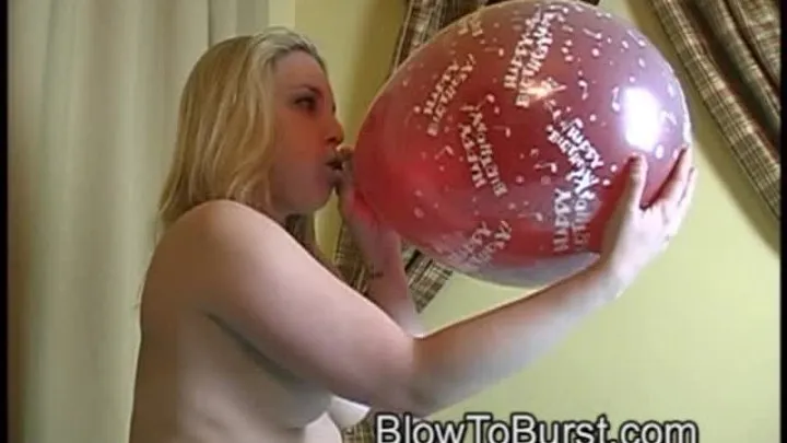 Miel blows One Balloon Inside Another